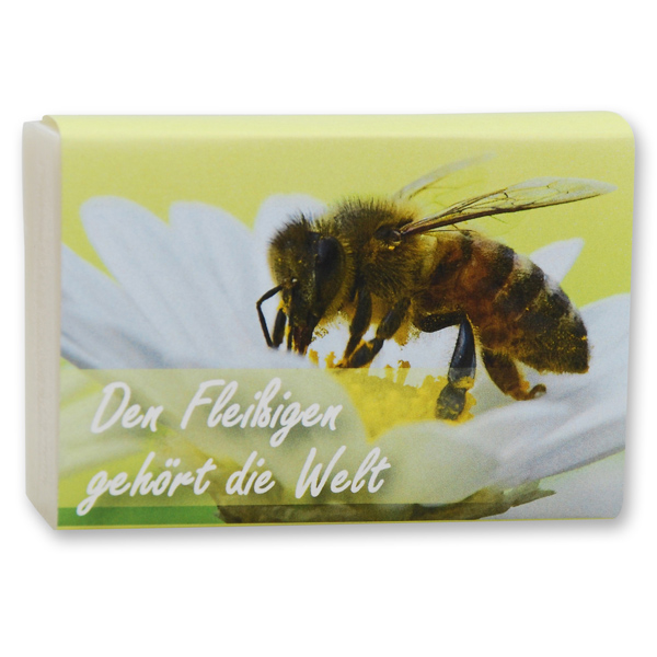 Schafmilchseife eckig 150g "Den Fleißigen gehört die Welt", Classic 