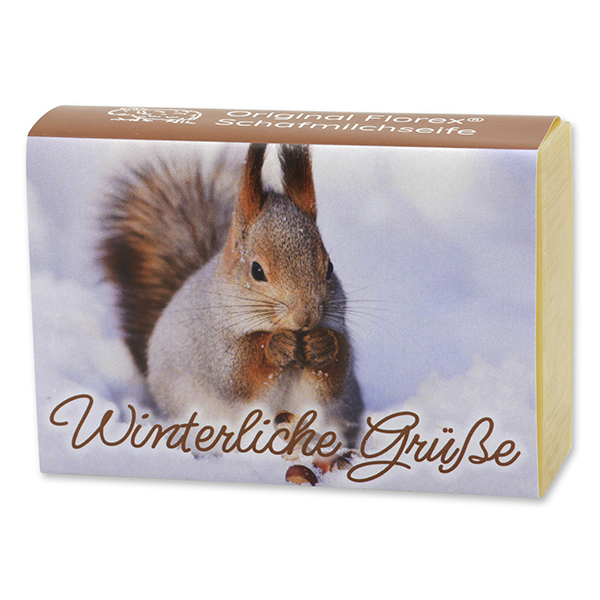 Sheep milk soap 150g "Winterliche Grüße", Swiss pine 