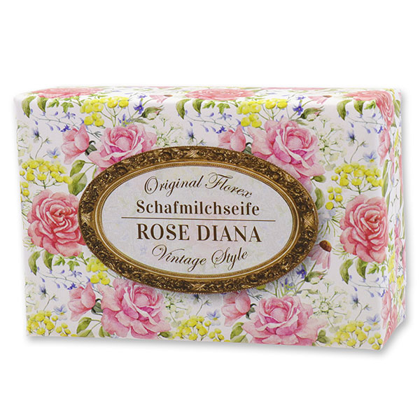 Sheep milk soap 150g "Vintage motif 192", Rose Diana 