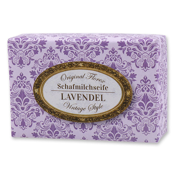 Sheep milk soap 150g "Vintage motif 59", Lavender 