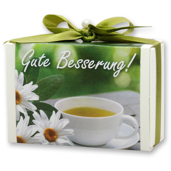 Sheep milk soap 150g in a box "Gute Besserung", Verbena 