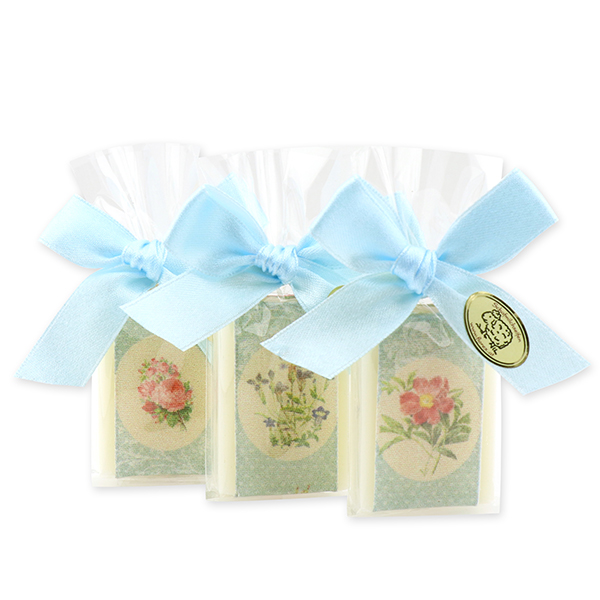 Sheep milk guest soap 25g, decorated with a ribbon in a cellophane, Classic 