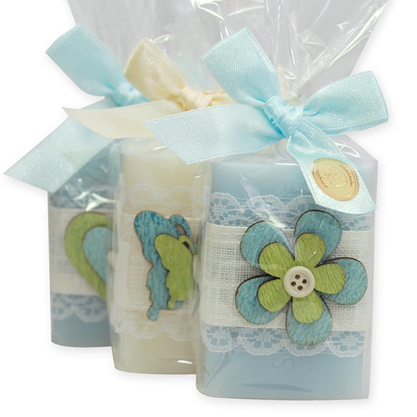Sheep milk soap 100g, decorated, Classic/forget-me-not 