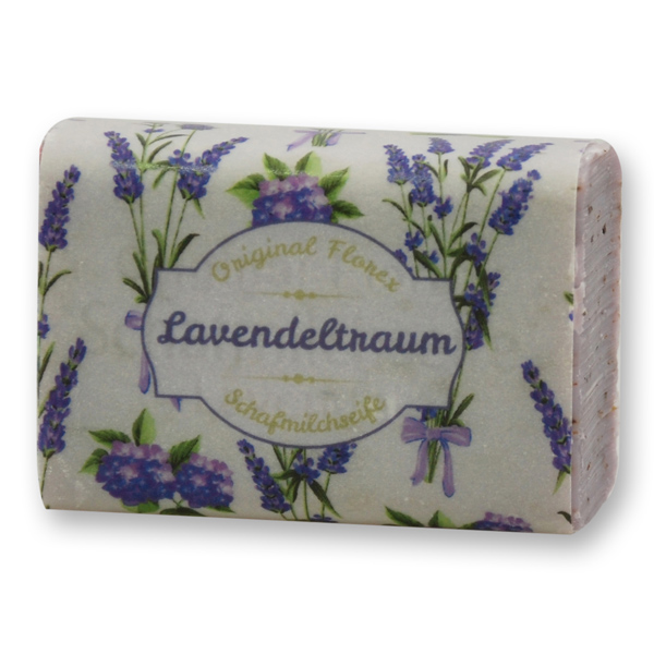 Schafmilchseife eckig 100g "Lavendeltraum", Lavendel 