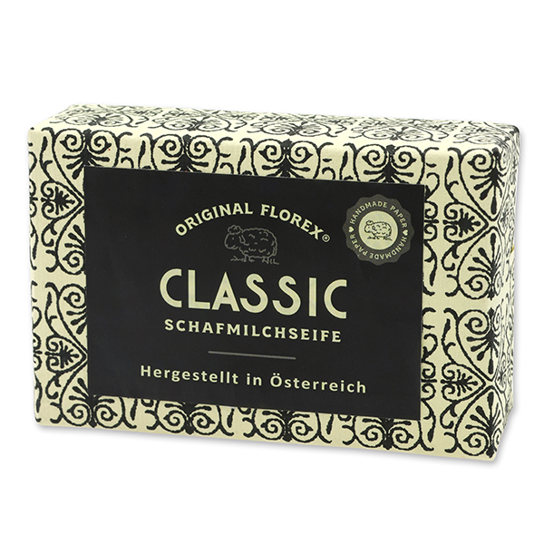Schafmilchseife eckig 150g, "Handmade Paper" Classic 
