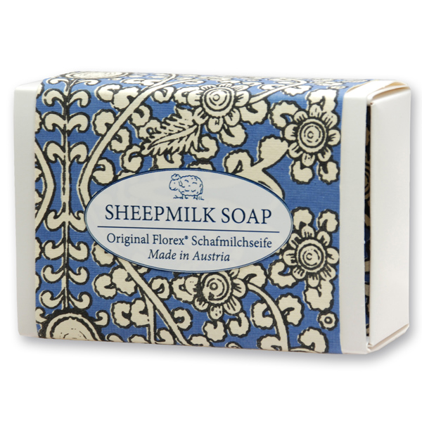 Sheep milk soap 150g in a box "Blue Edition", Ice flower 