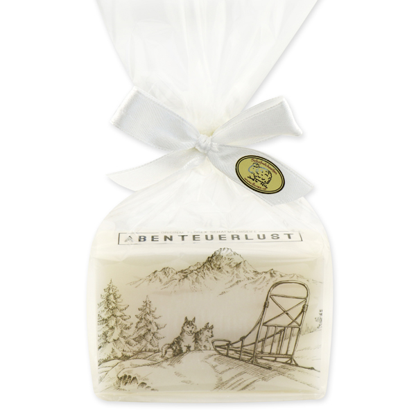 Sheep milk soap 150g in a cellophane "Abenteuerlust", Edelweiss 