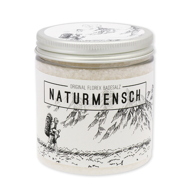 Badesalz 300g in der Dose "Naturmensch", Schneerose 