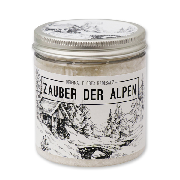 Badesalz 300g in der Dose "Zauber der Alpen", Edelweiß 