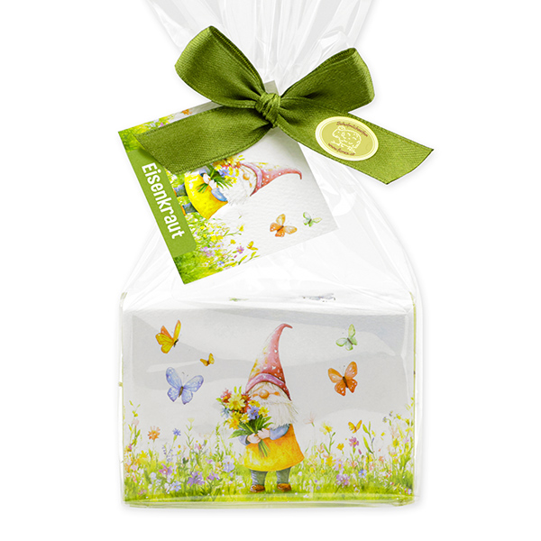 Schafmilchseife eckig 150g "Naturzauber Motiv 9" in Cello, Eisenkraut 