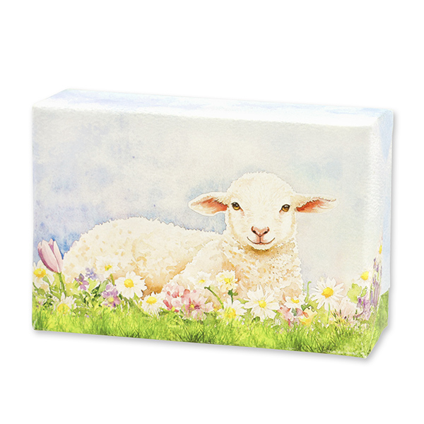 Schafmilchseife eckig 150g "Naturzauber Motiv 1", Eisenkraut 