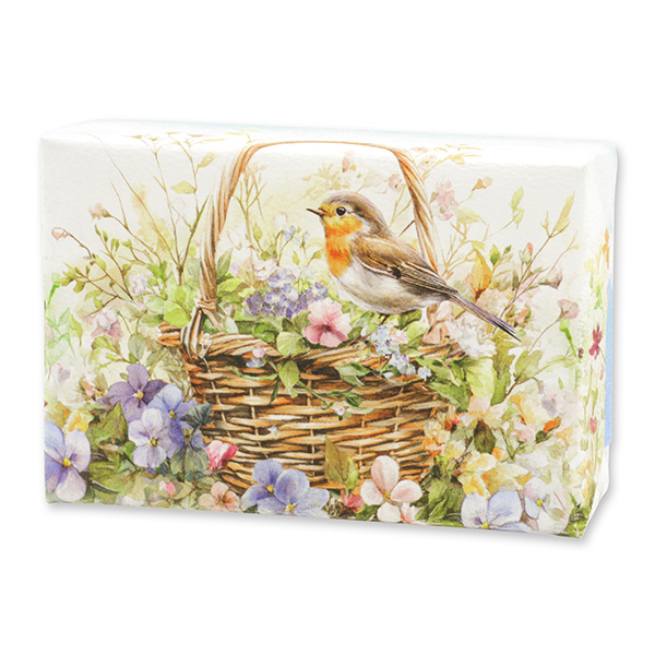 Sheep milk soap 150g "Charming Nature motif 11",  Wild rose with petals 