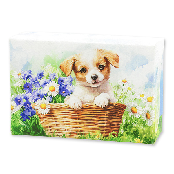 Schafmilchseife eckig 150g "Naturzauber Motiv 8", Eisenkraut 