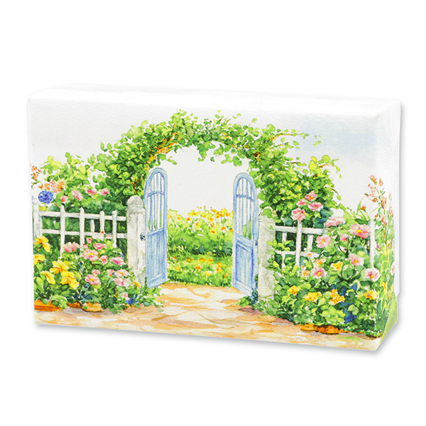 Sheep milk soap 150g "Charming Garden motif 1", Forget-me-not 