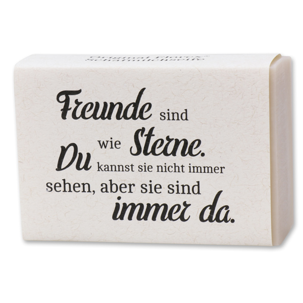 Sheep milk soap 150g "Freunde sind wie Sterne...", Almond Oil 