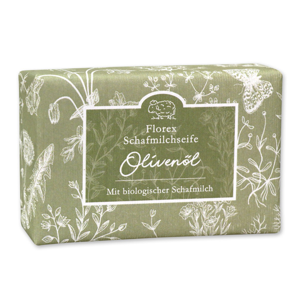 Sheepmilk soap 150g packed with florentine-sleeve, olive oil 