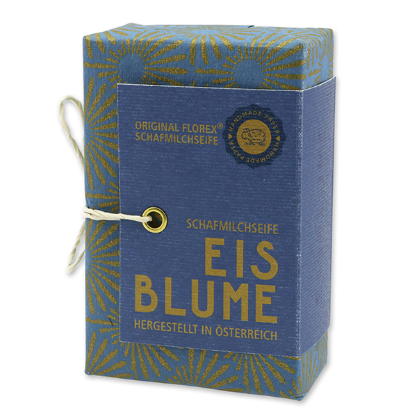 Schafmilchseife eckig 150g "Handmade Paper - Special Edition", Eisblume 