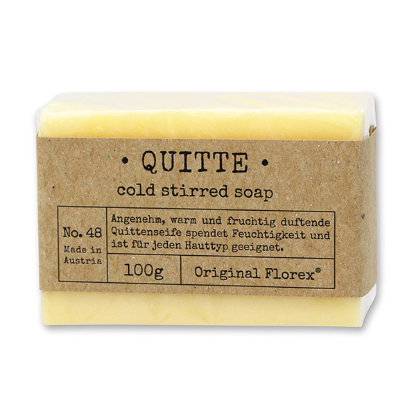 Cold-stirred soap 100g packed in cello "Pure Soaps", Quince 