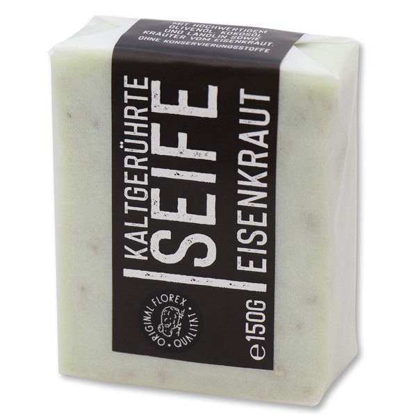 Cold-stirred soap 100g "Black Edition" white, Verbena 