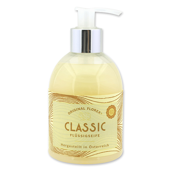 Liquid sheep milk soap 250ml in a dispenser, "Handmade Paper" Classic 