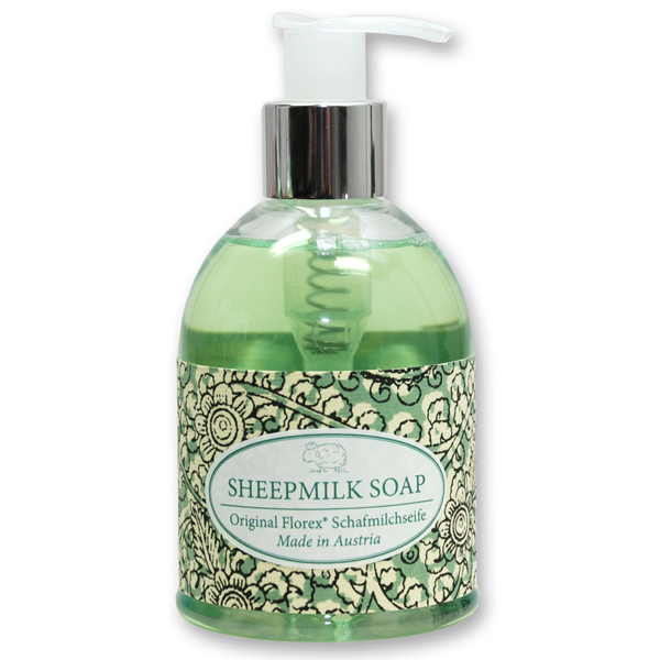 Liquid sheep milk soap 250ml in a dispenser "Green Edition", Verbena 