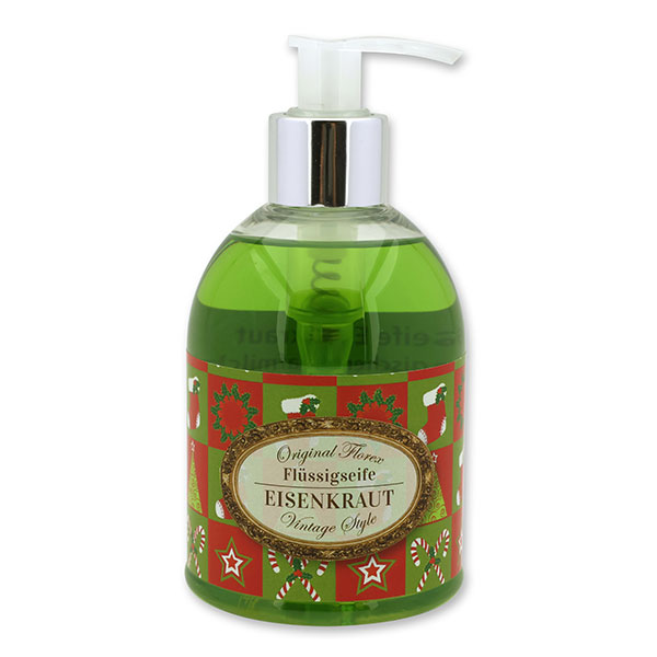 Liquid sheep milk soap 250ml in a dispenser "Vintage motif 86", Verbena 