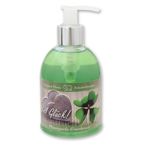 Liquid sheep milk soap 250ml in a dispenser "Viel Glück", Verbena 