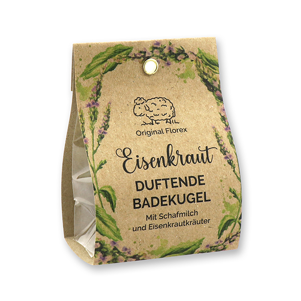 Bath butter ball with sheep milk 50g in bag "feel-good time", Verbena 