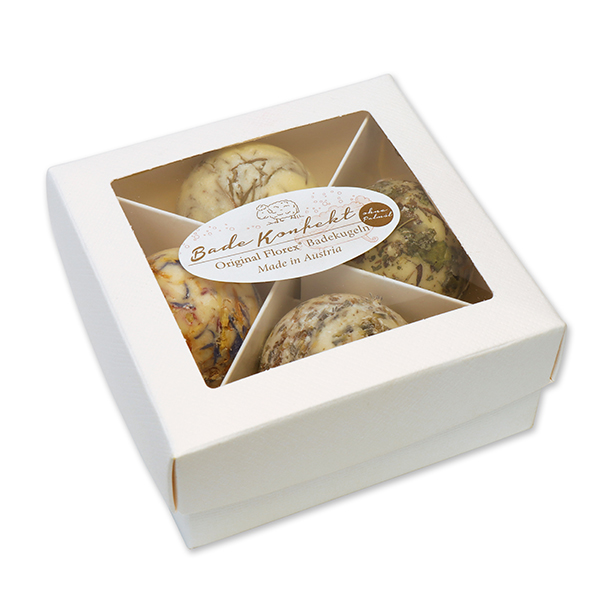 Bath butter ball with sheep milk 50g in a box, Set of 4 