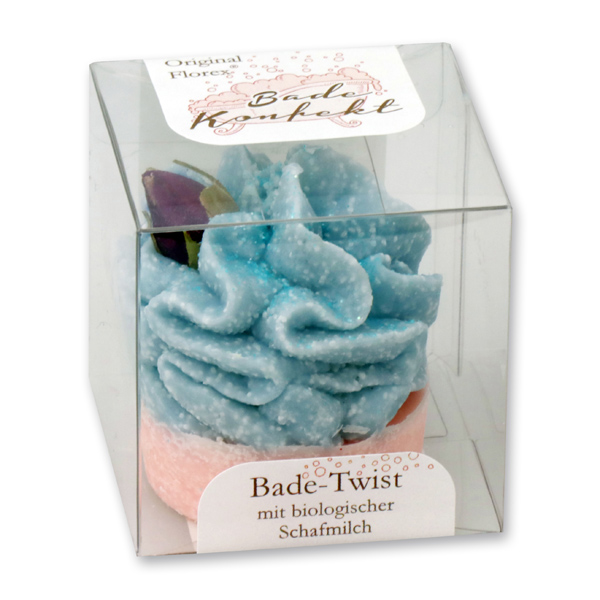 Bath butter twist with sheep milk 50g in box, Rosebud/Glitter Night 