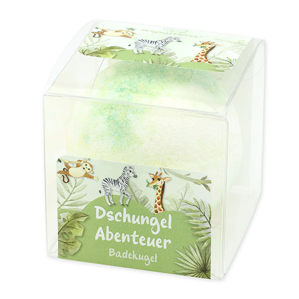 Bath ball with sheep milk 125g in a box "Dschungel Abenteuer", Magic land 