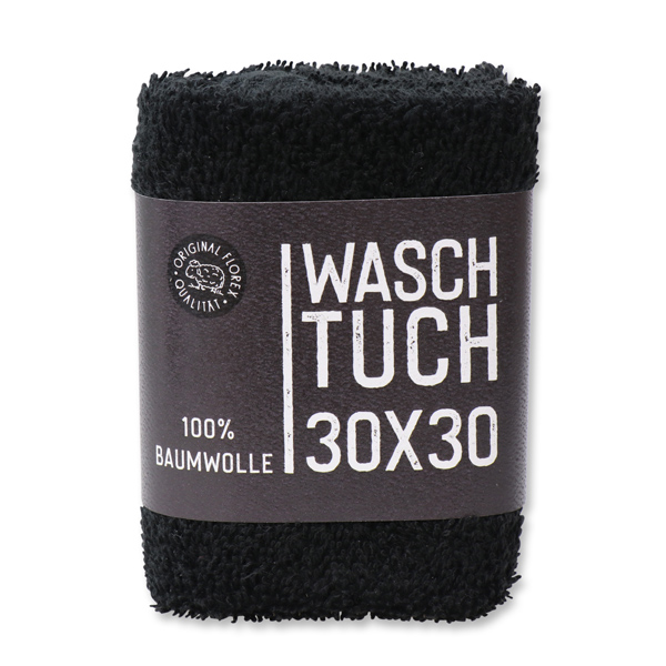 Hand towel black 30x30cm with paper "Black Edition" 