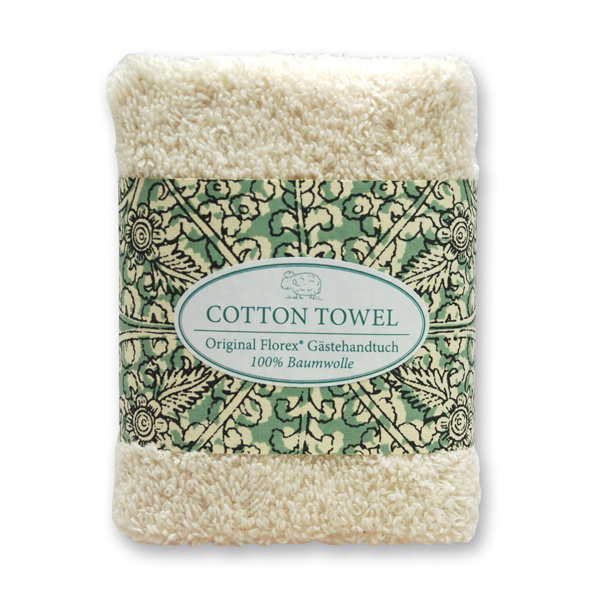 Hand towel 30x30cm "Green Edition", creme 