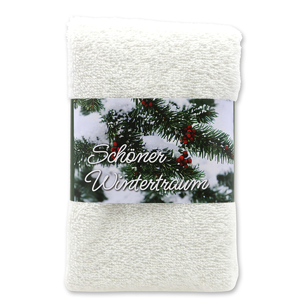 Gästehandtuch 30x50cm "Schöner Wintertraum", weiß 