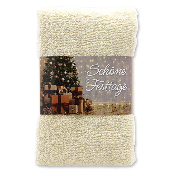 Guest towel 30x50cm "Schöne Festtage", creme 