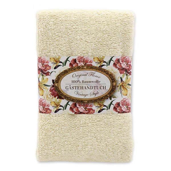 Towel 30x50cm "Vintage motif 108", cream 