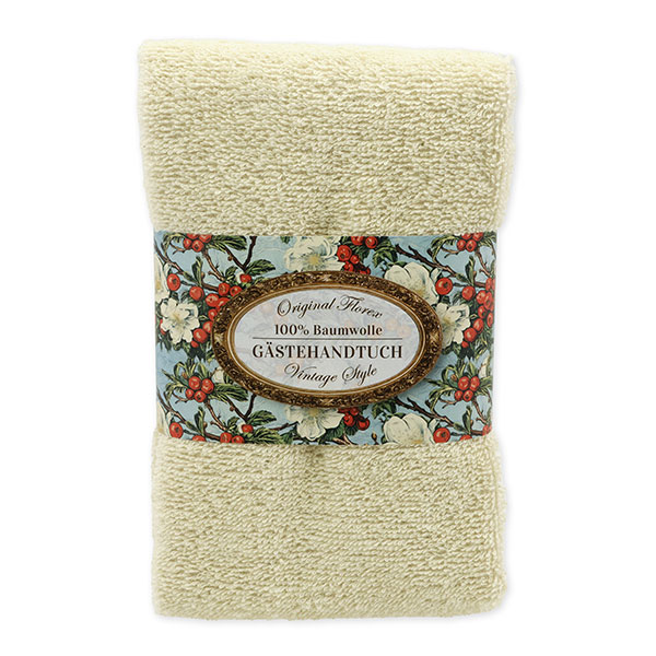 Towel 30x50cm "Vintage motif 209", cream 