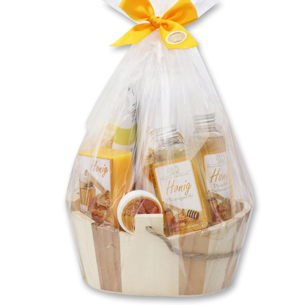 Wooden basket set 8 pieces, Honey 