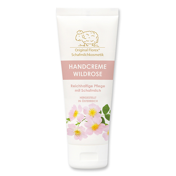Hand cream with organic sheep milk 75ml, Wild rose 