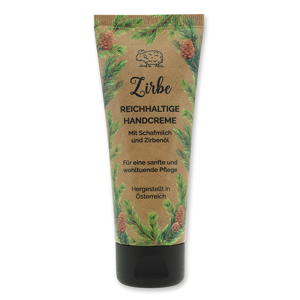 Hand cream with organic sheep milk 75ml "feel-good time", Swiss pine 