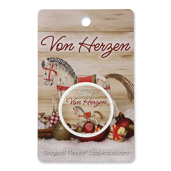Lip balm 10ml with a card "Von Herzen", Pomegranate 