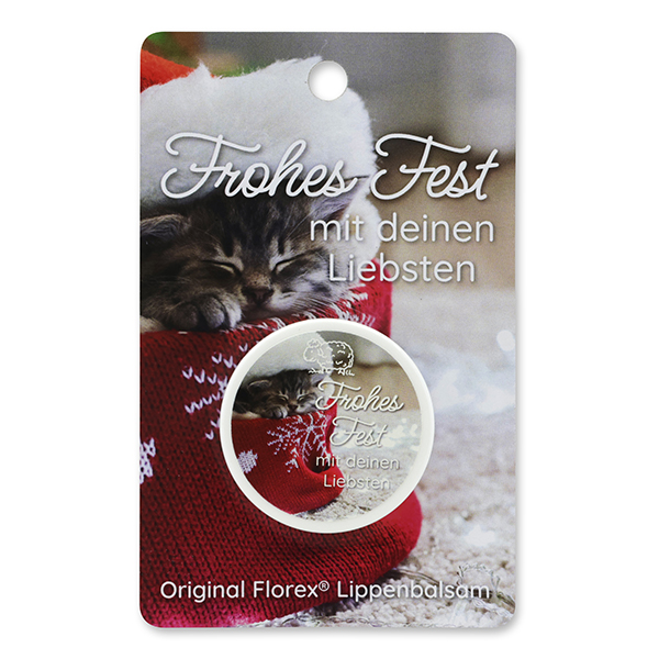Lippenbalsam 10ml mit Karterl "Frohes Fest mit deinen Liebsten", Granatapfel 