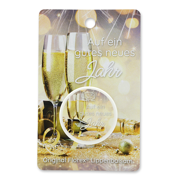 Lippenbalsam 10ml mit Karterl "Auf ein gutes neues Jahr", Classic 