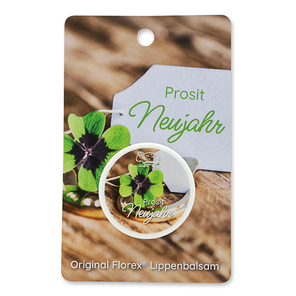 Lippenbalsam 10ml mit Karterl "Prosit Neujahr", Eisenkraut 
