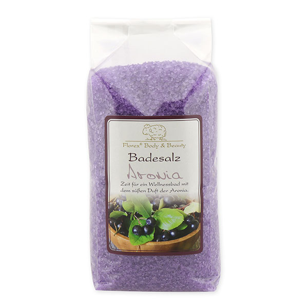 Bath salt 1kg in a cellophane bag, Chokeberry 