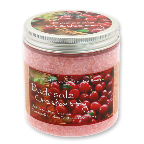 Badesalz 300g in der Dose modern, Cranberry 