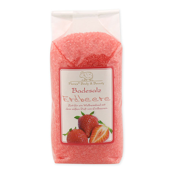 Badesalz 1kg in Cello, Erdbeere 