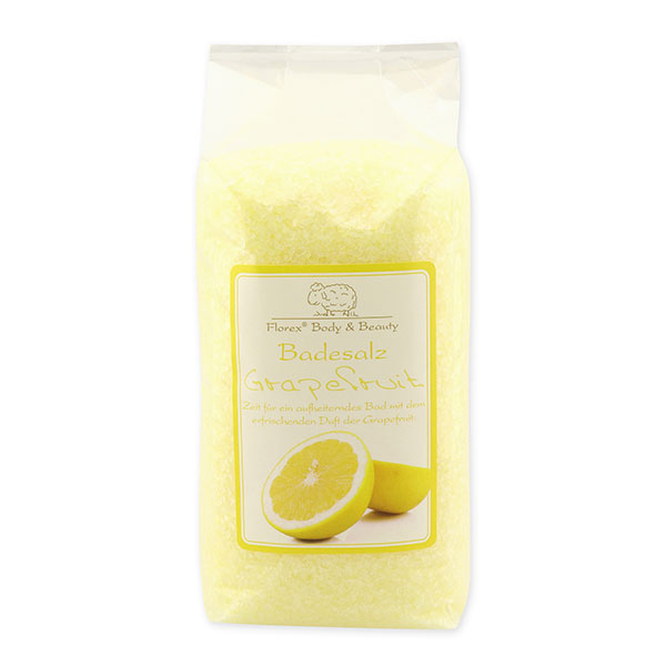 Bath salt 1kg in a cellophane bag, Grapefruit 