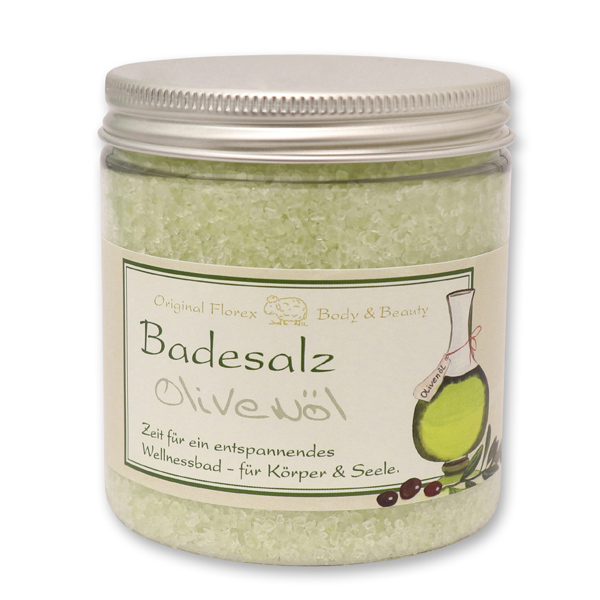 Bath salt 300g in a container classical, Olive oil 