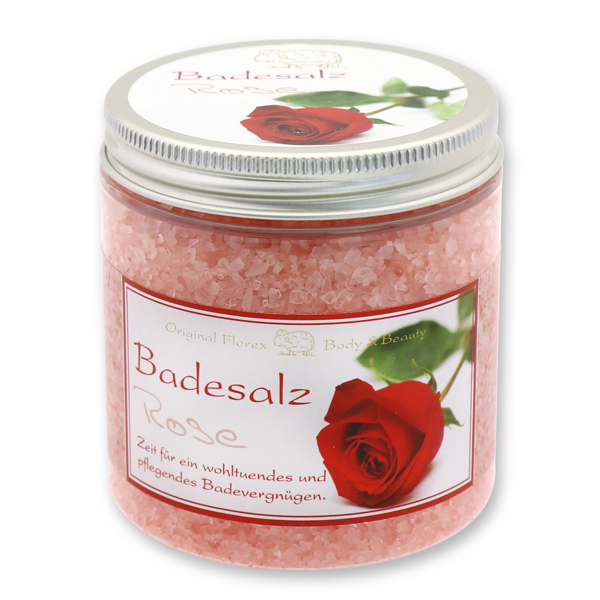 Badesalz 300g in der Dose modern, Rose 